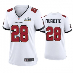 Women Leonard Fournette Buccaneers White Super Bowl Lv Game Jersey