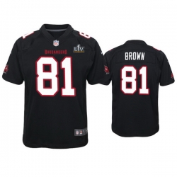 Youth Antonio Brown Buccaneers Black Super Bowl Lv Game Fashion Jersey