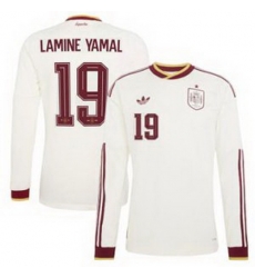 Men 19 Spain Lamine Yamal World Cup 2026 Away Replica Jersey   2