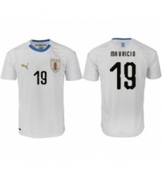 Uruguay #19 Ma V Ricio Home Soccer Country Jersey