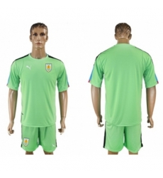 Uruguay Blank Green Goalkeeper Soccer Country Jersey