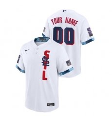 Men St. Louis Cardinals Custom #00 White 2021 MLB All-Star Game Jersey