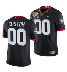 Georgia Bulldogs Custom Black 2021 Orange Bowl College Football Playoff Jersey