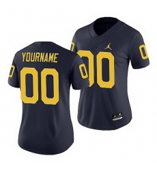 Michigan Wolverines Custom Navy Game Women'S Jersey