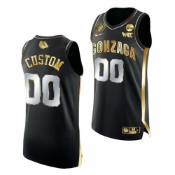 Gonzaga Bulldogs Custom 2021 March Madness Final Four Golden Authentic Black Jersey