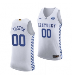 Kentucky Wildcats Custom White Authentic Men'S Jersey 0