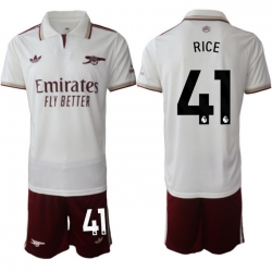 Men Arsenal 2026 Soccer Jerseys White #41 RICE