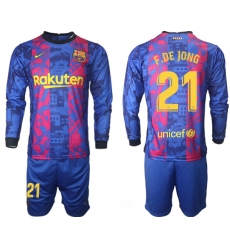 Men Barcelona Long Sleeve Soccer Jerseys 503