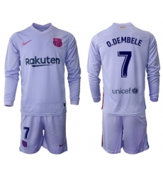 Men Barcelona Long Sleeve Soccer Jerseys 554