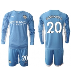 Men Manchester City Long Sleeve Soccer Jerseys 505