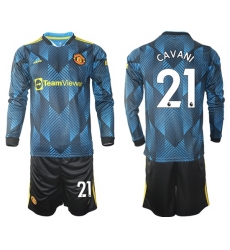 Men Manchester United Long Sleeve Soccer Jerseys 547