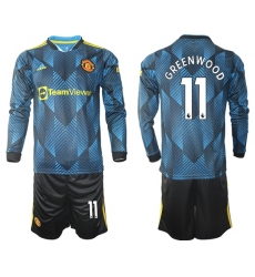 Men Manchester United Long Sleeve Soccer Jerseys 551