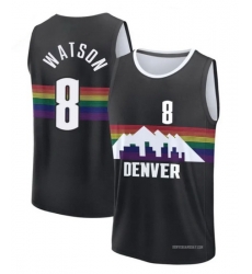 Denver Nuggets, 8 Peyton Watson, Black 2025 26 City Edition Stitched Basketball Jersey