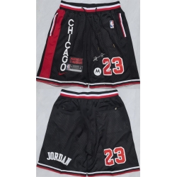 Men Chicago Bulls 23 Michael Jordan Black 2025 Shorts   Men Chicago Bulls 23 Michael Jordan Black 2025 Shorts