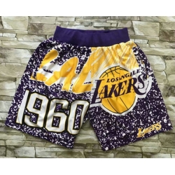 Los Angeles Lakers Basketball Shorts 028