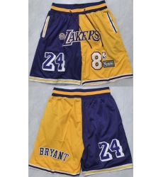 Men 8 24 Kobe Bryant Purple Yellow 2026 Shorts Men 8 24 Kobe Bryant Purple Yellow 2026 Shorts