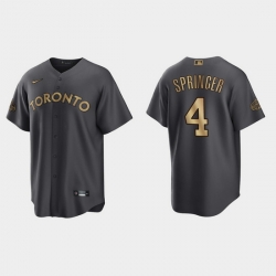 Men George Springer Toronto Blue Jays 2022 Mlb All Star Game Charcoal  Jersey