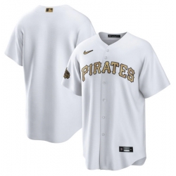 Men Pittsburgh Pirates Blank 2022 All Star White Cool Base Stitched Baseball Jersey