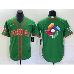 Men Mexico Baseball 2023 Green World Baseball Classic Team Big Logo Stitched Jerseys