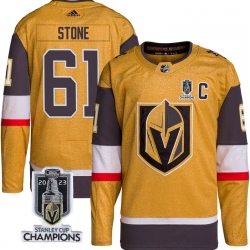 Men Women Youth Vegas Golden Knights #61 Mark Stone Gold 2023 Stanley Cup Champions Stitched Jersey