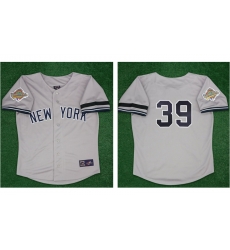 Men New York Yankees #39 Darryl Strawberry Gray Stitched Jersey