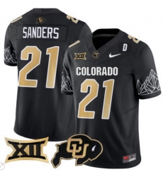 Men Colorado Buffaloes #21 Shilo Sanders Black Vapor Limited Stitched Football Jersey