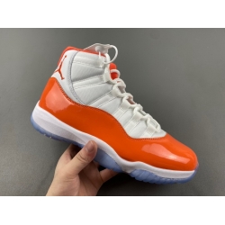 Air Jordan 11 Retro Men Shoes White Orange