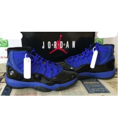 Men Nike Air Jordan 11S Royal Blue and Black Basketball Shoes