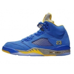 Air Jordan 5 Blue Basketball 24K Shoes