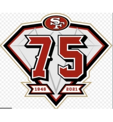 75th Anniversary  49ers Patch Biaog