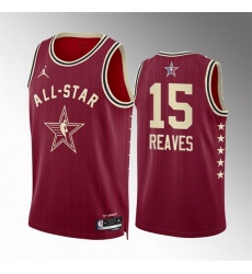 Men 2024 All Star 15 Austin Reaves Crimson Stitched Basketball Jersey