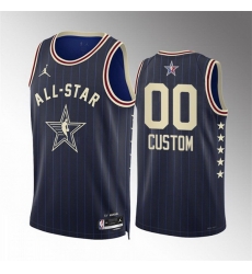 Men 2024 All Star Active Player Custom Blue Game Swingman Stitched Basketball Jersey