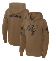 Youth Tampa Bay Buccaneers 2023 Brown Salute To Service Pullover Hoodie