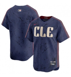 Youth Cleveland Guardians Blank Navy 2024 City Connect Limited Stitched Baseball Jersey