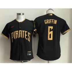 Youth Pittsburgh Pirates  6 Konnor Griffin Black 2026 City Connect Stadium Stitched Baseball Jersey