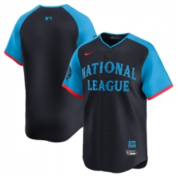Men National League Blank Navy 2024 All Star Limited Stitched Baseball Jersey