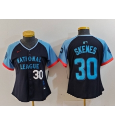 Women National League 30 Paul Skenes Navy 2024 All Star Limited Stitched Baseball Jersey 7