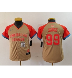 Youth American League 99 Aaron Judge Cream 2024 All Star Limited Stitched Jersey 2