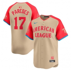 Men American League 17 Isaac Paredes Cream 2024 All Star Limited Stitched Jersey