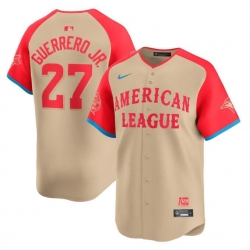 Men American League 27 Vladimir Guerrero Jr  Cream 2024 All Star Limited Stitched Jersey