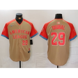 Men American League 29 Tarik Skubal Cream 2024 All Star Limited Stitched Baseball Jersey 3