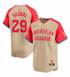 Men American League 29 Tarik Skubal Cream 2024 All Star Limited Stitched Baseball Jersey