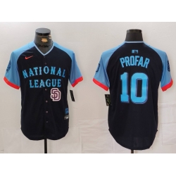 Men National League 10 Jurickson Profar Navy 2024 All Star Limited Stitched Baseball Jersey 3