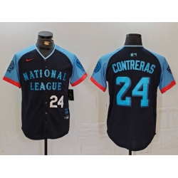 Men National League 24 William Contreras Navy 2024 All Star Limited Stitched Baseball Jersey 2