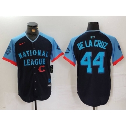 Men National League 44 Elly De La Cruz Navy 2024 All Star Limited Stitched Baseball Jersey 8