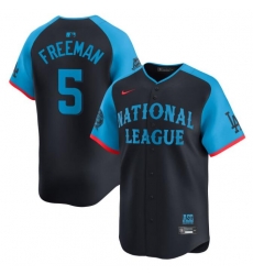 Men National League 5 Freddie Freeman Navy 2024 All Star Limited Stitched Baseball Jersey