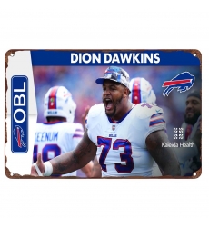 Buffalo Bills Aluminum Sign 12x8 Inch Dion Dawkins 002