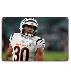 Cincinnati Bengals Aluminum Sign 12x8 Inch Chase Brown 002