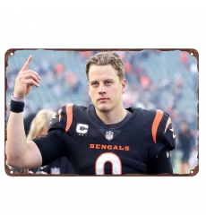 Cincinnati Bengals Aluminum Sign 12x8 Inch Joe Burrow 004