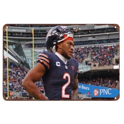 chicago bears Aluminum Sign 12x8 Inch D.J. Moore 002